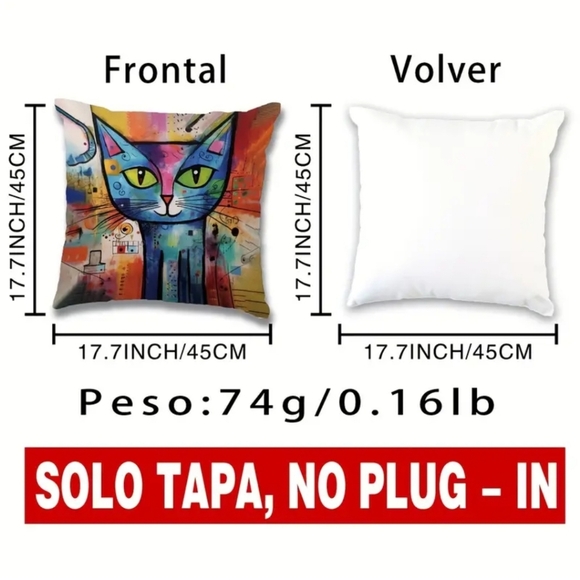 New!  POP CAT Print cushion Cover - Picture 6 of 7